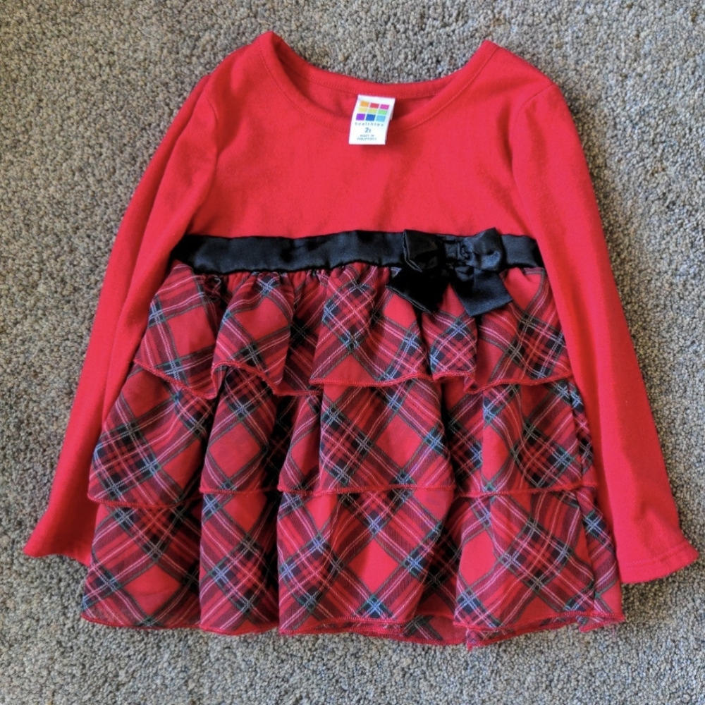 Healthtex ruffle top. size 2t. Red